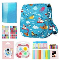 즉석 카메라 폴라로이드 Fujifilm Instax Mini 11 액세서리 번들 키트 숄더 스트랩 가방 케이스 앨범 필름 프레임 필터 셀카 렌즈 세트, [02] deep blue boad, 02 deep blue boad