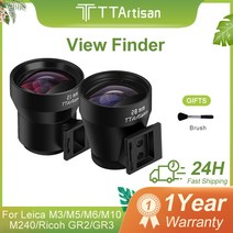 리코 GR 2 호환 TTartisan 범용 뷰 파인더 카메라 뷰파인더 라이카 M3 M5 M6 M10 M40 GR3 28mm, 1.21mm - Black