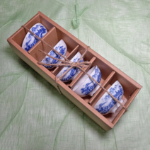 청화 백자 산수화 찻잔세트 30ml 5p, 5개