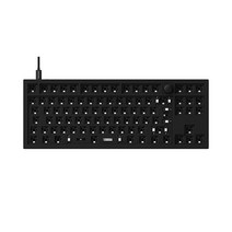 Keychron Q3 QMK/VIA 유선 사용자 지정 기계 키보드 베어본 노브 버전 풀 알루미늄 핫 스왑 가능 텐키리스 레이아웃 이중 개스킷 DIY Mac Windows Linux, Black, Black, Black