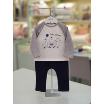 아가방 하이 렛츠펀 상하세트 실내복상하 어린이집상하복 네이비색 신축성좋은 등원룩 루즈핏상하복 맨투맨