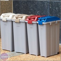 대형쓰레기통 분리수거 재활용품 바퀴달린 쓰레기통 가정용 사무실 실내 야외, ELOCK쓰레기통35L블루