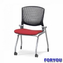 ForU184 회의용 반고정의자 멜론 팔무 사출 쿠션 중역의자 컴퓨터의자 사무실의자, 블랙