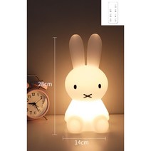미피 캐릭터 토끼 무드등 미니 대형 침실 수유등 조명, C.28cm [충전] 3색 + 타이밍 리모컨