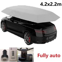 차량용 도킹 차박텐트 Car Umbrella Semi-Automatic Awning Tent Auto Smart Insulated Cover Outdoor Wate, 04 FULL 4.2M  Silver