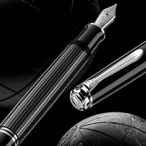 펠리컨 m800 블랙 스베레인 만년필, 단일옵션, 펜촉F 가는 글자