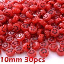 만화 웃는 얼굴 아크릴 비즈 쥬얼리 만들기위한 여러 가지 빛깔의 스페이서 4-16mm Diy 팔찌 액세서리 10-100 개, [39] 39
