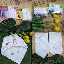 어린이집생일답례품 유치원답례품 국산 면100% 손수건 KC인증 색연필 슬라이드퍼즐 + 간식 구디백 세트 스카프빕 생일선물 단체 생일 감사 답례품 겨울 봄 새학기 시작, 옵션01.면100%손수건+색연필+간식2, 02.감사스티커B