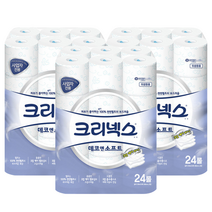크리넥스 천연펄프 데코앤소프트 에어엠보싱 도톰한 3겹 30M 24롤 비데사용가능, 3팩