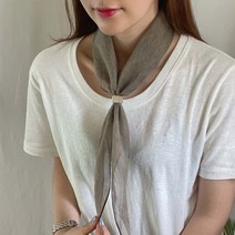 [미스블혹] 중년여성 여름 천연염색 무지 텐셀 인견 삼각 쁘띠 스카프 목수건