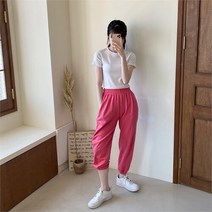 셀러허브(잡화) 여자 16컬러 댄서 여학생 트레이닝 봄 바지