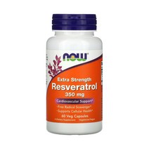 나우푸드 엑스트라 스트렝스 레스베라트롤 350 mg 베지 캡슐 60 정 Resveratrol, One Size