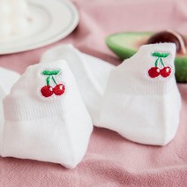 두꺼운페이크삭스 안벗겨지는덧신 발냄새양말 캐주얼 솔리드 흰색 여성 자수 과일 아보카도 딸기 수박 바나나 짧은 여름 하라주쿠 발목