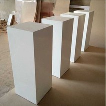 전시 박스 촬영 스툴 소품 오브제 쥬얼리 사각 화이트, 40x40x80