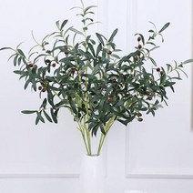 osshop 올리브 조화 가지 행잉 플랜트 가랜드 인테리어 소품 꽃 행잉 플랜트 인조 나무 부케 화분, 올리브가지 조화 (대)