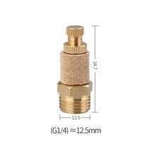 공압 황동 배기 머플러 BSL M5 1/8 "1/4" 3/8 소음기 피팅 필터 감속기 커넥터 구리, 12 C-2