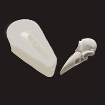 할로윈 실리콘 레이븐 해골 몰드 새 부리 머리 몰드 까마귀 몰드 쥬얼리 수지 만들기 재사용 가능한 도구 UV 몰드, 01 white