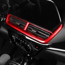 유투카 트랙스 크로스오버 튜닝 센터페시아 송풍구 레드 우드 카본 몰딩 차량 기스방지 커버 인테리어 용품, 유광레드