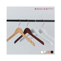 메이네티 원목 상의 옷걸이 5P (8종 택1), 43cm, White