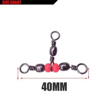 호환 낚시배 바다낚시배요트 부품 10pcs 스테인레스 스틸 스위블 롤링 스위블 액세서리 태클 커넥터 롤링 스위블 3 방향 스위블, 크기 40mm