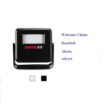 알림 누수 보안 감지 센서 darhodarho 무선 welcome doorbell, 검은 색