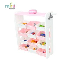 미루 프리미엄 5단 장난감정리함, 미루  프리미엄5단-M16 뉴(화이트/핑크)