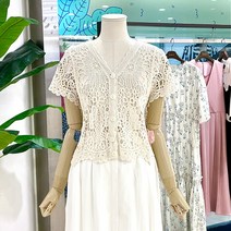 [대구백화점SG] F23B44410_뜨개 꽃 자수 스카시 가디건