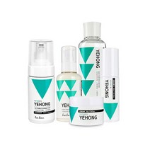 레이라니 안면 홍조 붉은 피부 전용 5종 세트 / 얼굴 안면 홍조 붉은 열감 지성 민감성 피부 트러블 진정 수분 영양 보습 스킨 로션 에센스 크림 클렌징 스쿠알렌 시어버터 녹차, 1세트