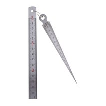 2 조각 테이퍼 갭 게이지 스트레이트 눈금자 스테인레스 스틸 1-15mm 1-15cm 메트릭/