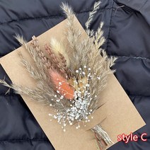 웨딩 결혼 장식품 소품팜파스 잔디 보헤미안 말린 꽃 미니 세트 봉투 인사말 카드 결혼식 초대장 선물 감사, 03 C
