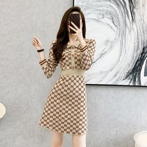 블링앤수 여성 캐주얼 일반카라 울 원피스 KZZ408