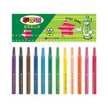 지구화학 투명이 샤프식 색연필 빨강 12입, 1개, 투명이 색연필 노랑