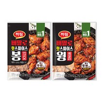 하림 버팔로핫스파이스봉 1kg+하림 버팔로핫스파이스윙 1kg, 1세트