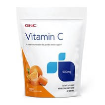 지엔씨 비타민 C 500 mg 오렌지 60 소프트츄, 2병, 60정