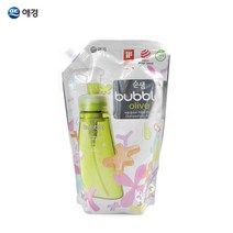 올리브 버블거품 식기 과일 야채 주방세제 1000ml 리필 봉지 5개입 1세트, 1개, 1L