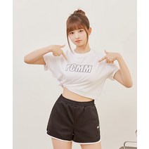 FCMM 38 아이브 레이 PICK 우먼스 쿨링 코튼 크롭 티셔츠 화이트 WOMENS COOLING COTTON CROP TSHIRT