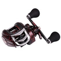 베이트 릴 낚시 캐스팅 Baitcasting 금속 스풀 18 1BB 10kg/22LB 드래그 포스 속도 비율 7.21 자기 주조, Black-Red 1, 오른손