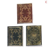 북눅 만들기 책꽂이 미니어처 하우스 DIY 틈새 책장 3/4/5Pcs 1/12 스케일 인형 집 빈티지 미니어처 책 모, 16 style 16