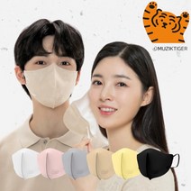 숨그림X네고왕 무직타이거 뚱랑이 KF94 새부리형 마스크 25매, 소형, 그레이