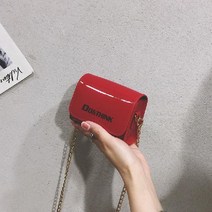 미니 스몰백 여2019 스타일리쉬한 스퀘어백 에나멜 브라이트닝 미니 숄더 체인 크로스백
