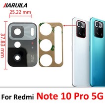 샤오미 레드미 노트 11T 11 10T 5G 10S 10 프로 플러스 5g 용 후면 카메라 유리 렌즈 스티커 교체 수리 2 피스, [03] Redmi Note 10