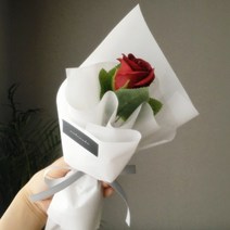 모하모하 비누꽃 장미 한송이 1송이 미니 (5 color), 1.화이트, 4.아이보리