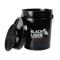 블랙라이거 세차버킷 + 뚜껑 + 그릿가드, 20L, 검정, 4개