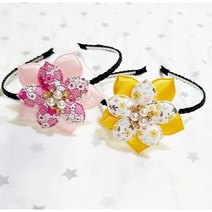 꽃밭 진주 배씨 땋은 머리띠 (2color) 겨울 유아 한복 머리띠 설날 한복소품 배씨