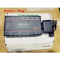 케이블 커넥터 HF5142B 4 포트 RJ45 RS232/485/422 직렬-이더넷 무료 RTOS 직렬 서버 변환기 장치, 02 With Plug