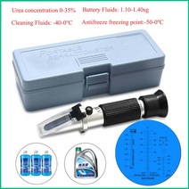 비중계 부동액 배터리 냉각수 굴절식 농도 비중 측정기 New 4 in 1 Car Automotive Refractometer Antifreeze Battery Fl 136EA 6, 단일옵션