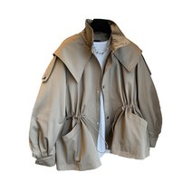 그레이스픽 봄 가을 허리스트링 야상 바람막이 숏트렌치 점퍼 자켓