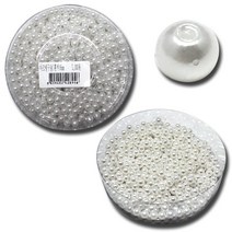 쪼아닷컴 슬라임 재료 및 구슬 비즈, 통 진주 아크릴 백색 6mm