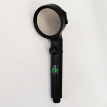 녹물 석회수 제거 샤워기 필터 Zloog3 모드 고압 샤워 헤드 디지털 디스플레이 온도 제어 가압 욕실 액세서리, [01] Black, 01 Black