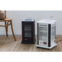 옛날감성 5방히터 석영관 전기 난로 난방기 신속난방 타이머형, 블랙